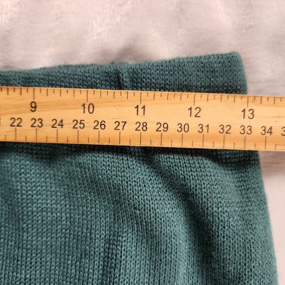 Vintage Avon Knit 70s 3 Piece Green Skirt Top Cardigan Belted Set Canada Acrylic - Picture 8 of 9